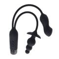 Evolved Novelties - Double My Pleasure Doppelvibrator mit Buttplug - Schwarz