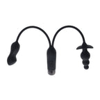 Evolved Novelties - Double My Pleasure Doppelvibrator mit Buttplug - Schwarz