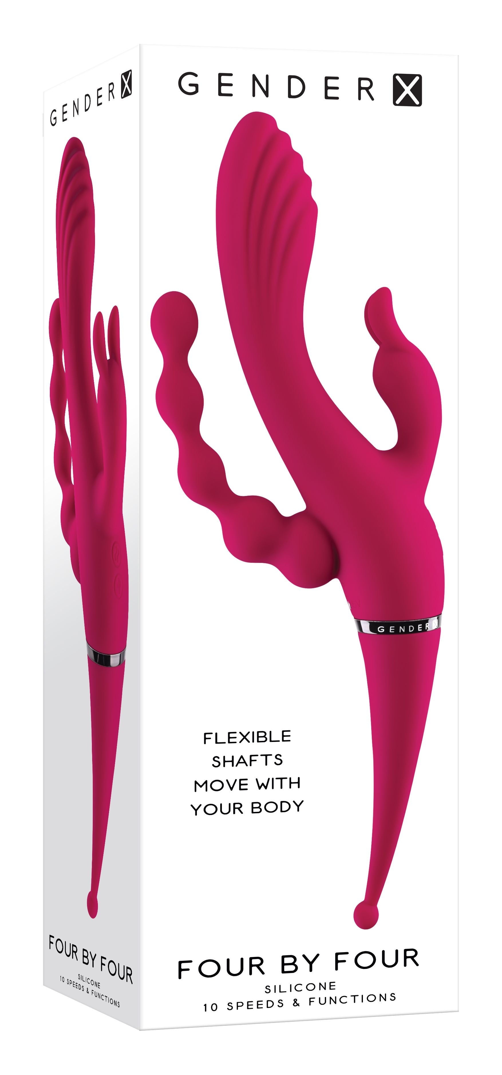 Evolved Novelties - Four By Four Vibrator - Magenta