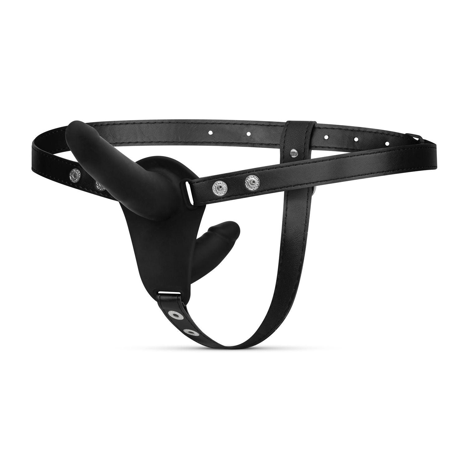 Easytoys Fetish - Doppelseitiger Strap-On-Dildo - Schwarz