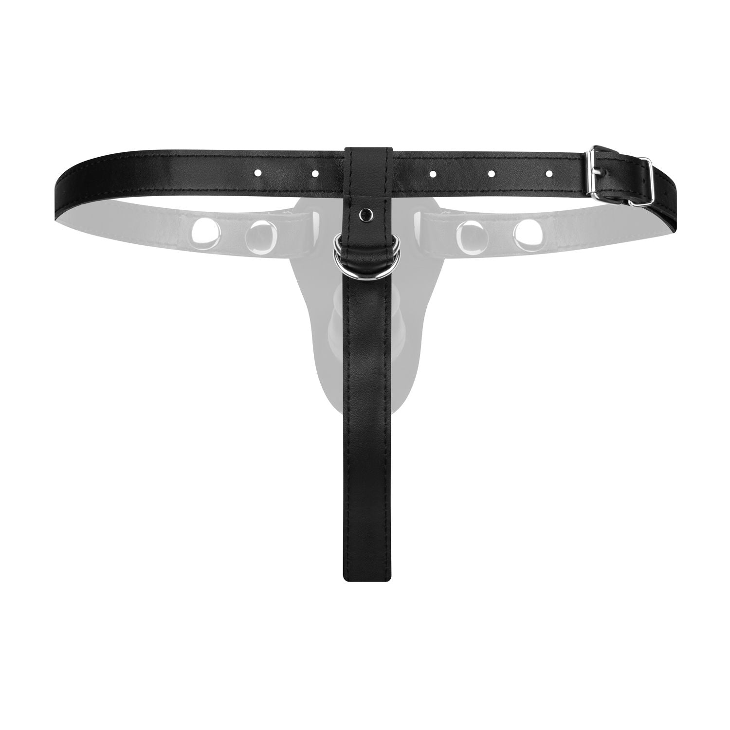 Easytoys Fetish - Doppelseitiger Strap-On-Dildo - Schwarz