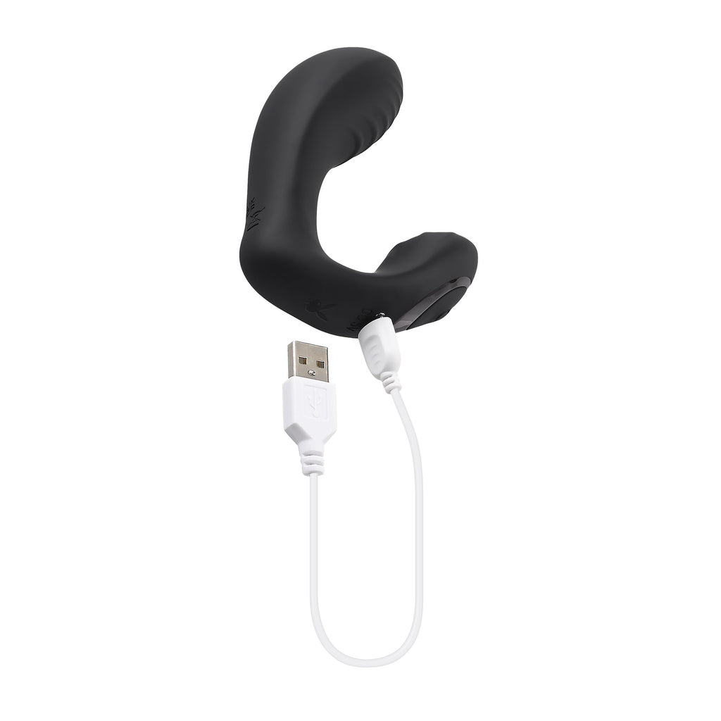 Playboy - Play Time Vibrator - Multi Play G-Spot und P-Spot Stimulator Schwarz