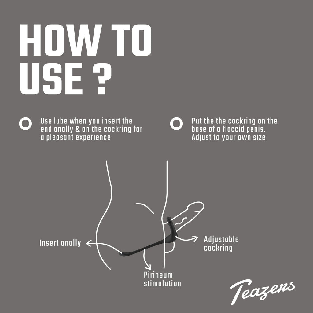Teazers - Dreifacher Prostatavibrator mit Fernbedienung - Cockring