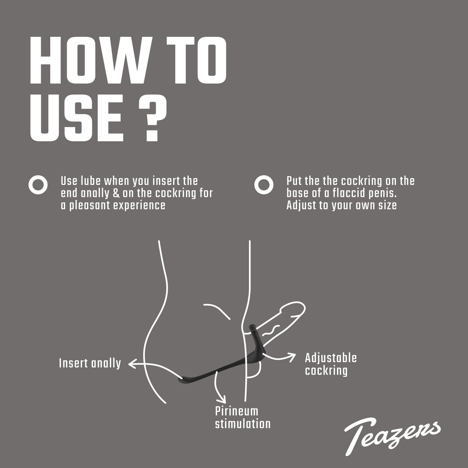 Teazers - Dreifacher Prostatavibrator mit Fernbedienung - Cockring