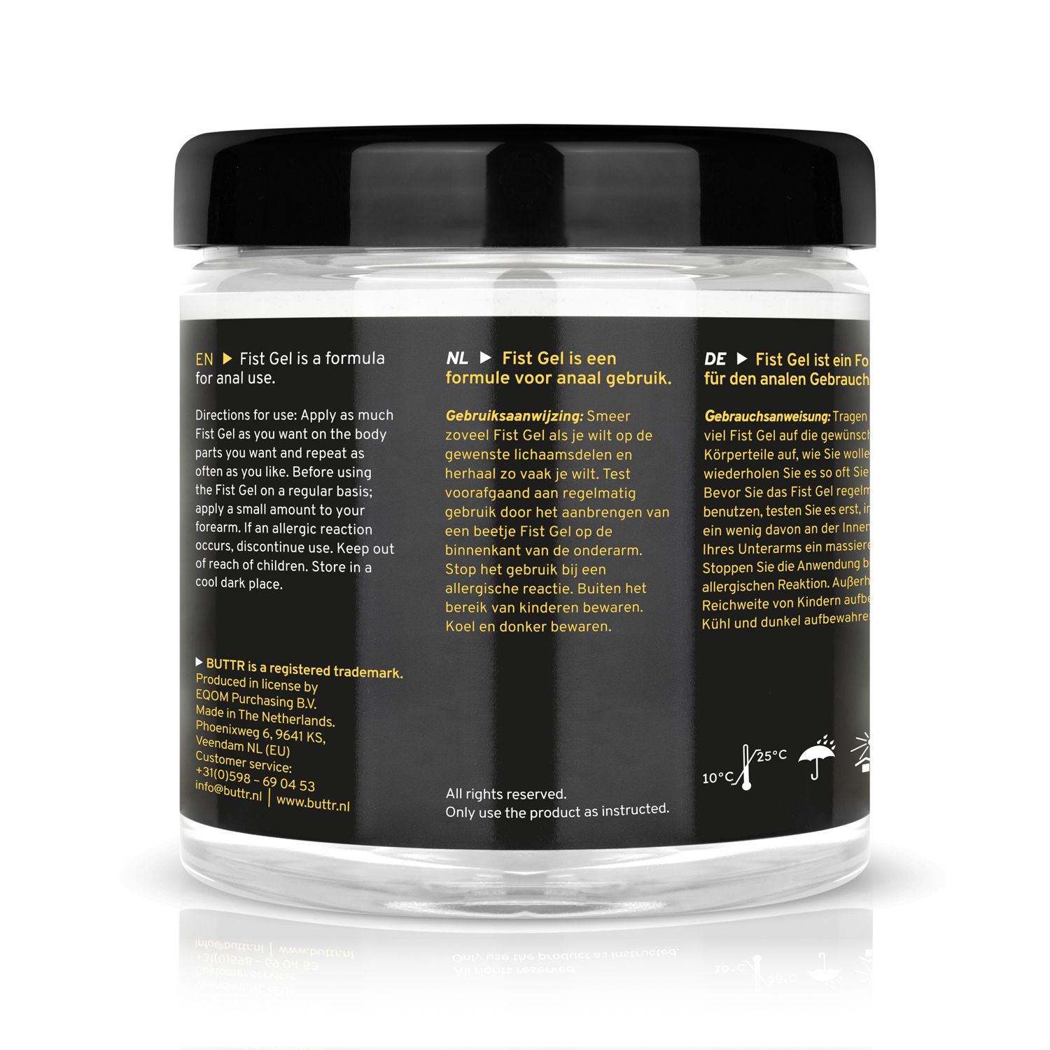 BUTTR Fisting Gel transparent non-sticky auf Wasserbasis 500 ml