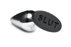 XR Brands - Butt Slut Metall & Silikon Butt Plug - Silber