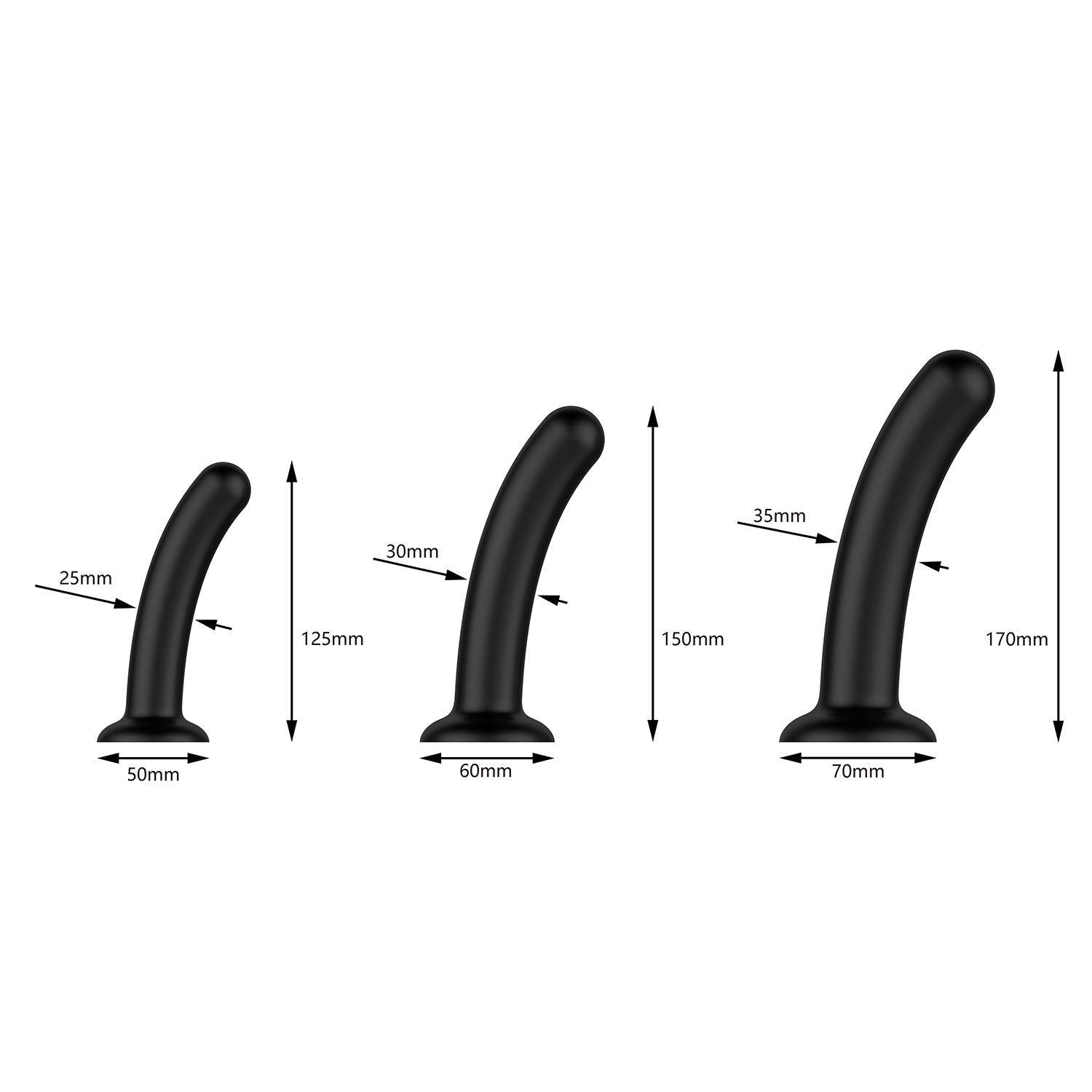 Nexus - Dilator Set Silikon Analdildos - Schwarz