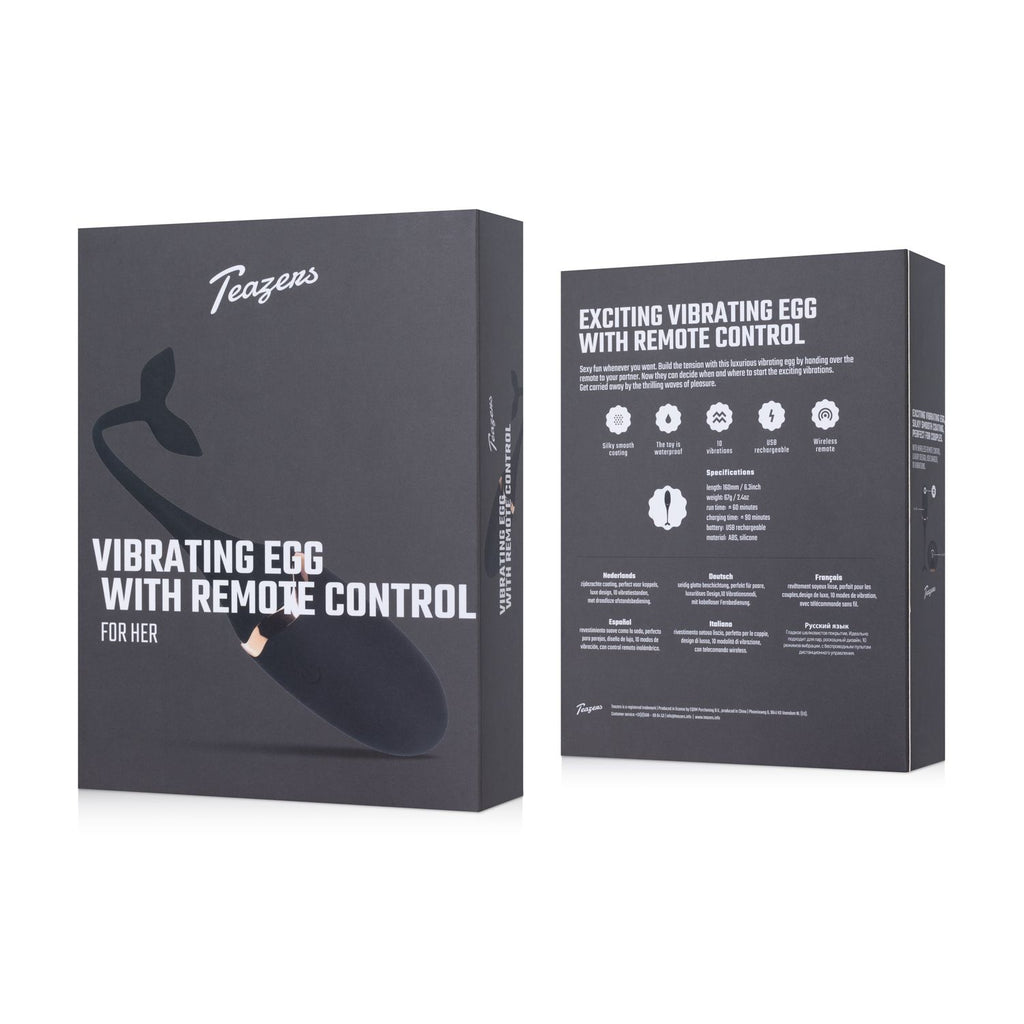 Teazers – Vibrating Egg Mit Fernbedienung – Schwarz