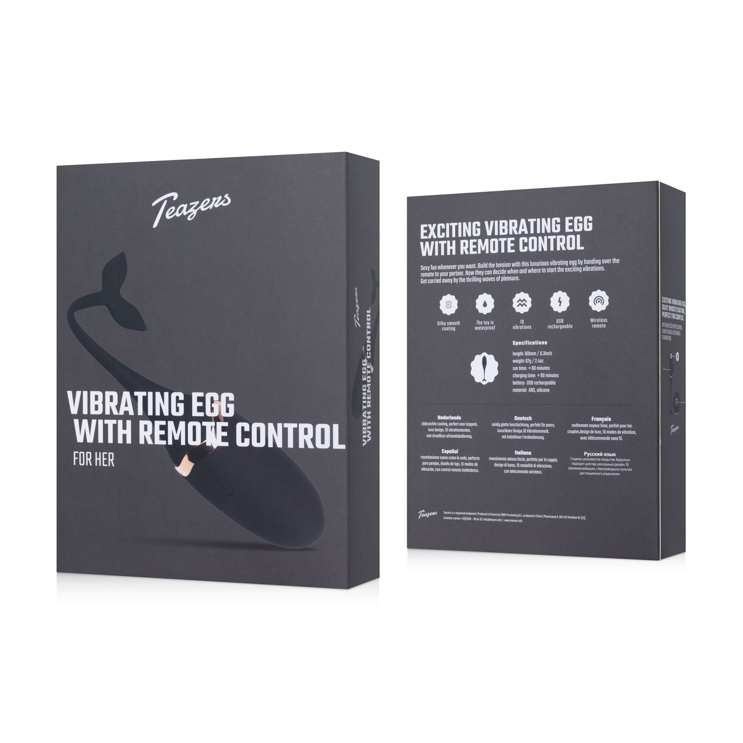 Teazers – Vibrating Egg Mit Fernbedienung – Schwarz