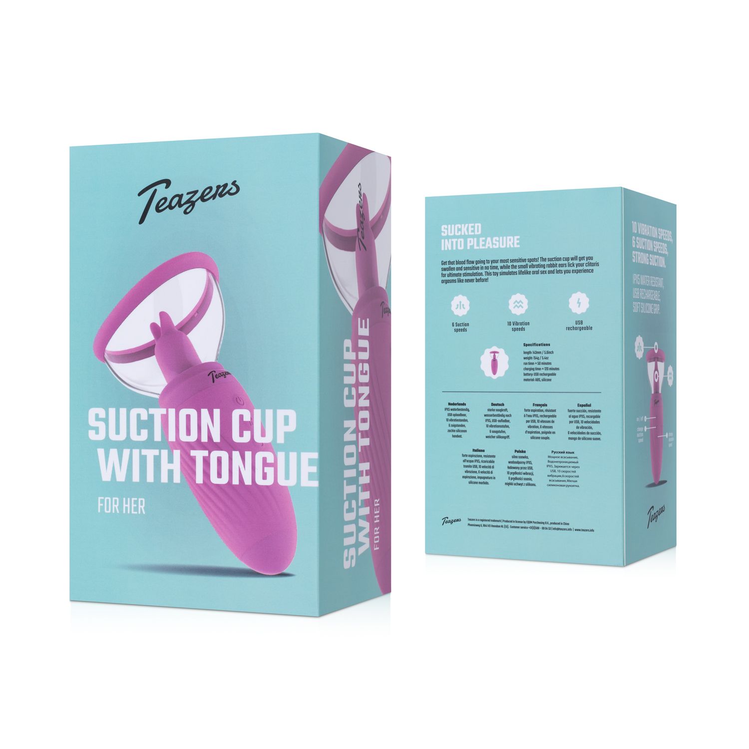 Teazers - Saugstimulator mit Klitoris-Vibrator - 6 Saugstufen und 10 Vibrationsmuster