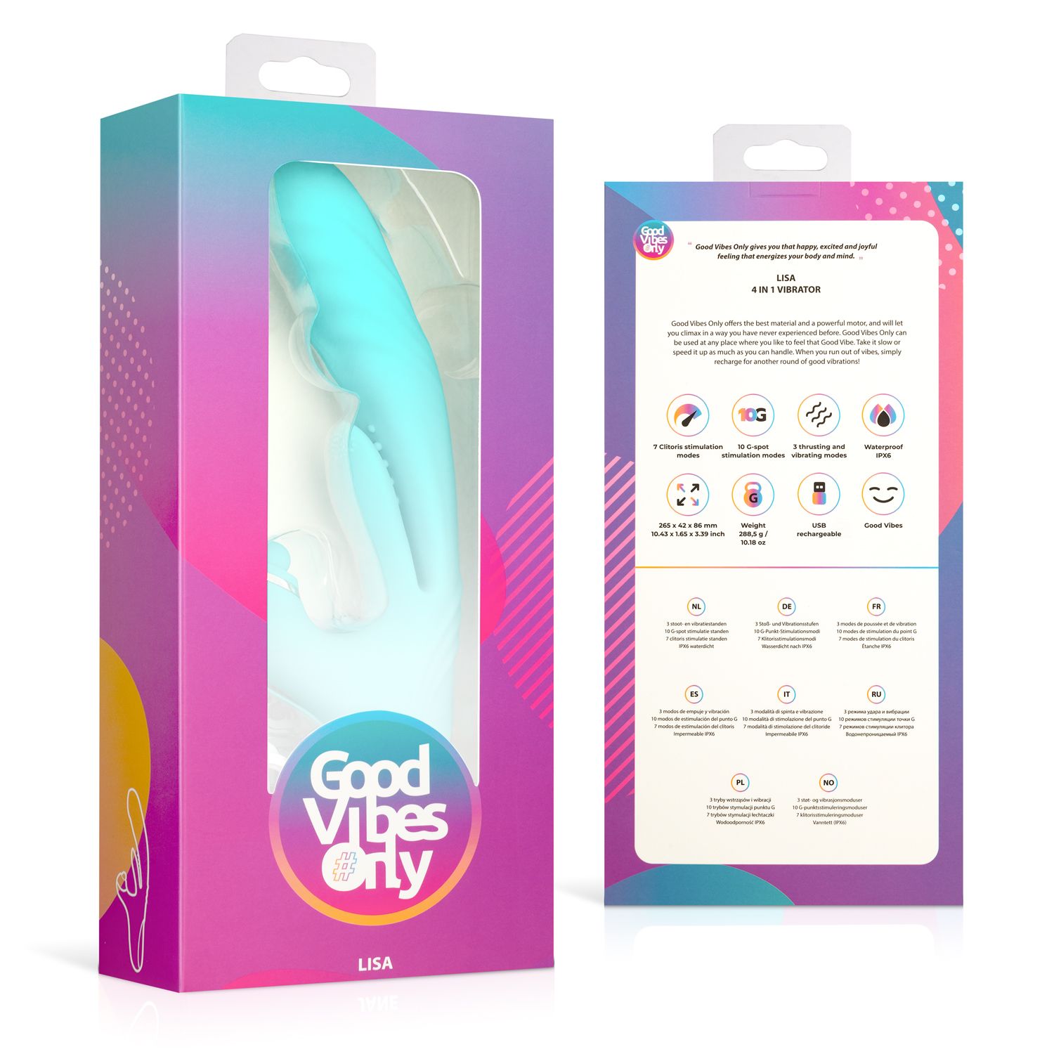 Good Vibes Only - Lisa Rabbit Vibrator mit stoßender G-Spot-Stimulation