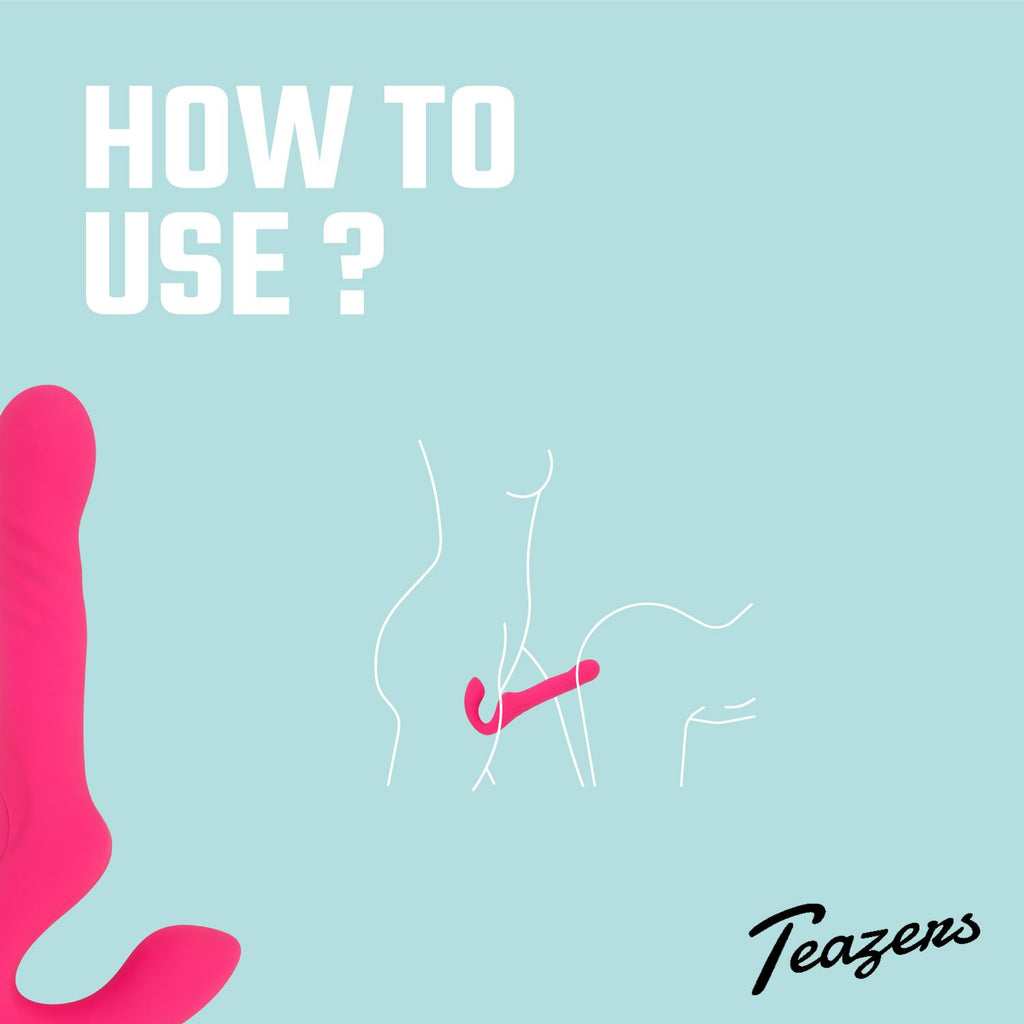 Teazers - Strapless Strap-on Vibrator - Rosa mit 10 Vibrationsstufen