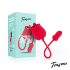 Teazers - Rosen-Vibrator mit Klitoris-Stimulator - 2 Unabhängige Motoren