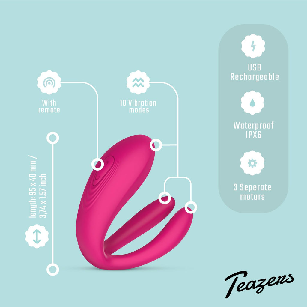Teazers - Paar-Vibrator mit Fernbedienung - 3 Vibrierende Enden