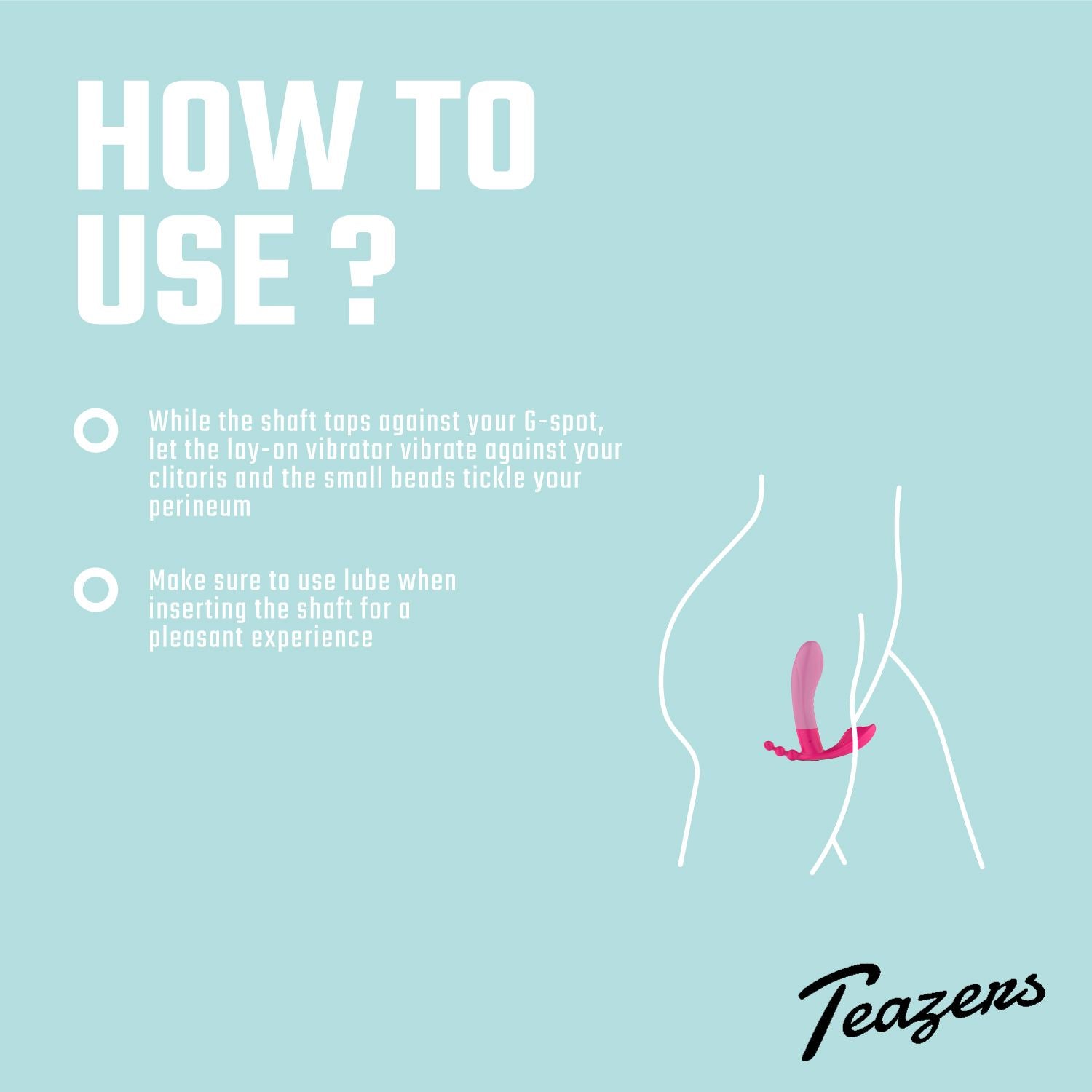Teazers - Tragbarer Vibrator mit Fernbedienung - G-Punkt und Klitoris