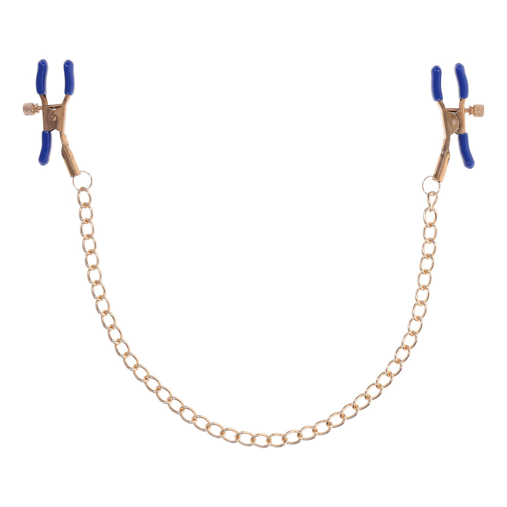 Cougar Brustwarzenklemmen mit Kette - Gold