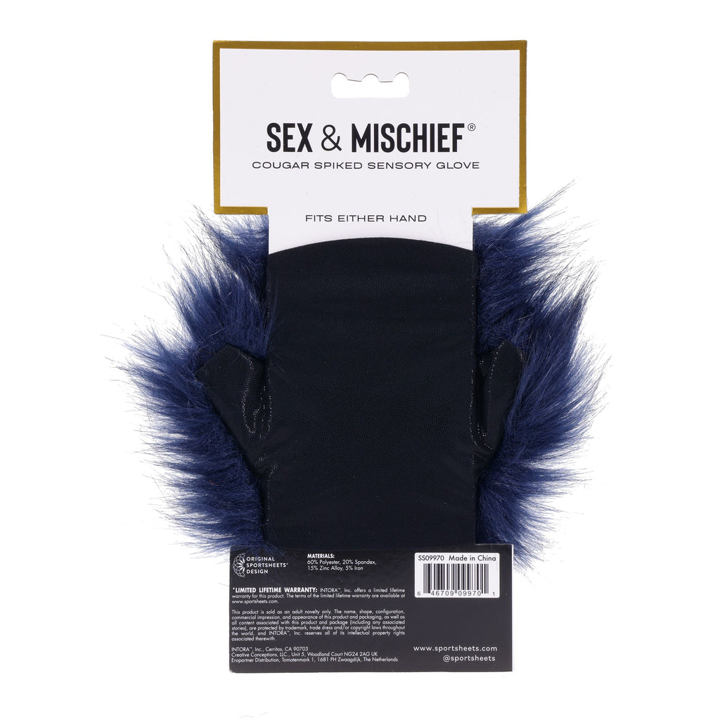 Sportsheets - Cougar Spiked Sensory Handschuh - Blau