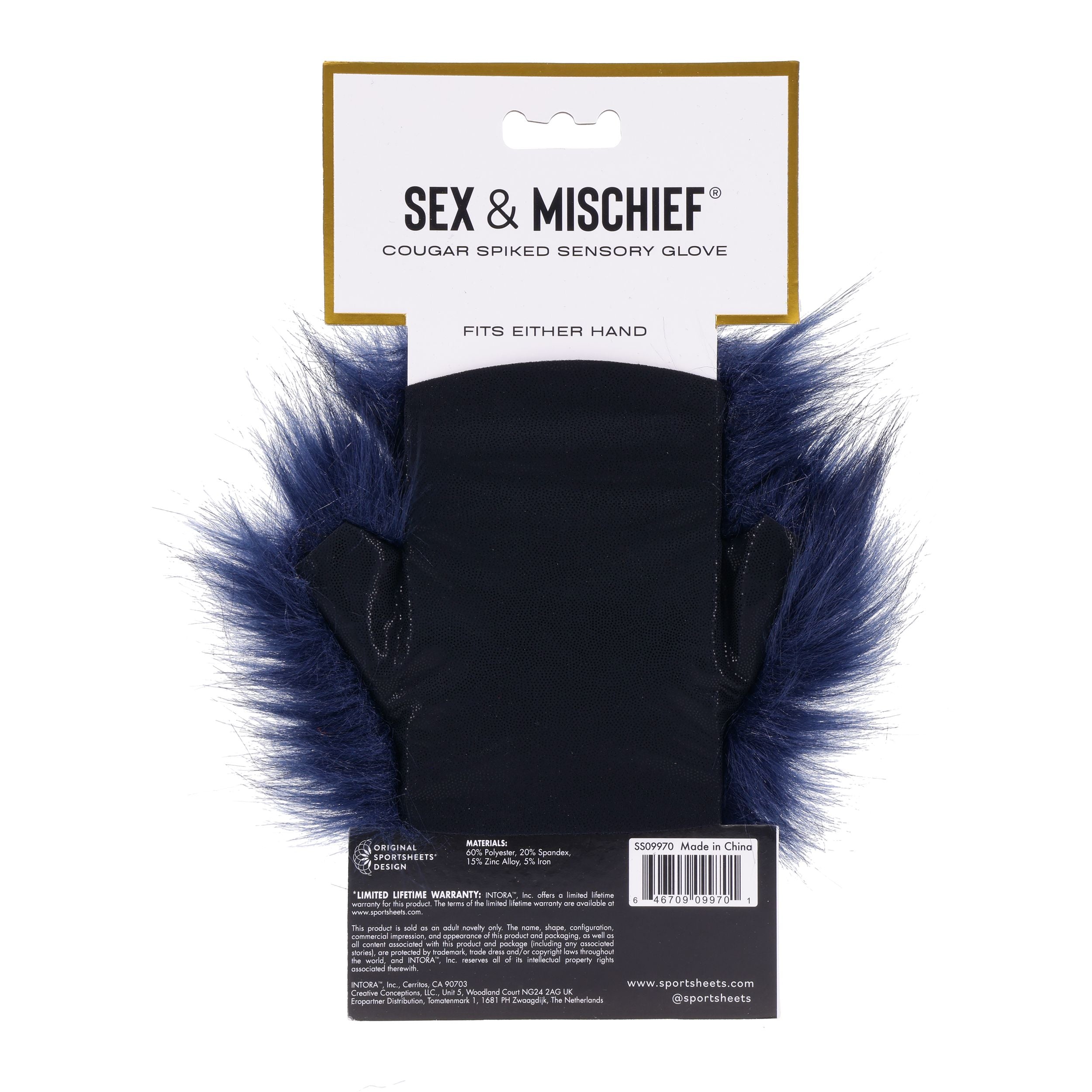 Sportsheets - Cougar Spiked Sensory Handschuh - Blau