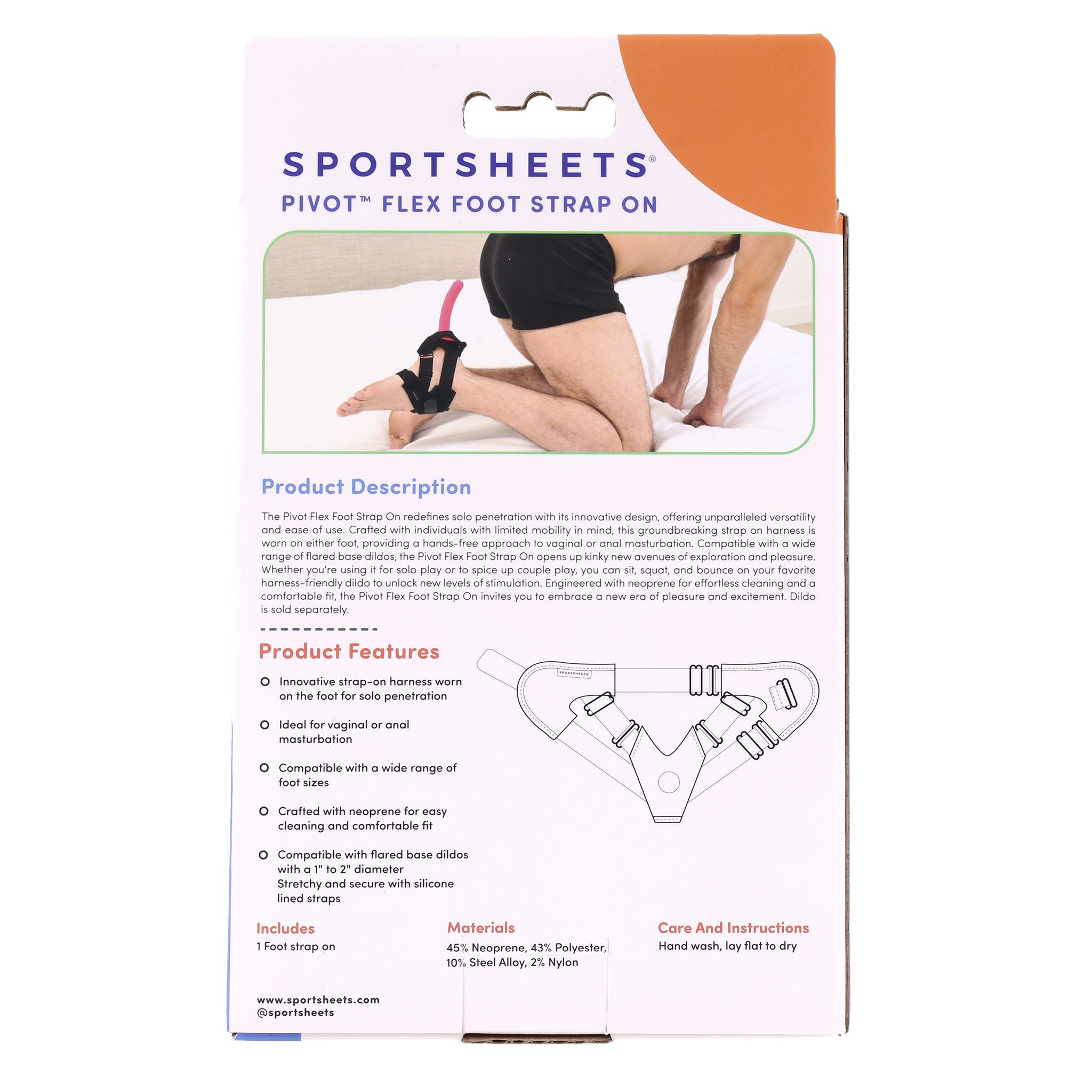Sportsheets - Pivot Flex Fuß Strap-On - Schwarz