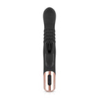 Rosy Gold - Rabbit Vibrator mit Stoßfunktion - Schwarzes Silikon