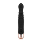 Rosy Gold - Rabbit Vibrator mit Stoßfunktion - Schwarzes Silikon