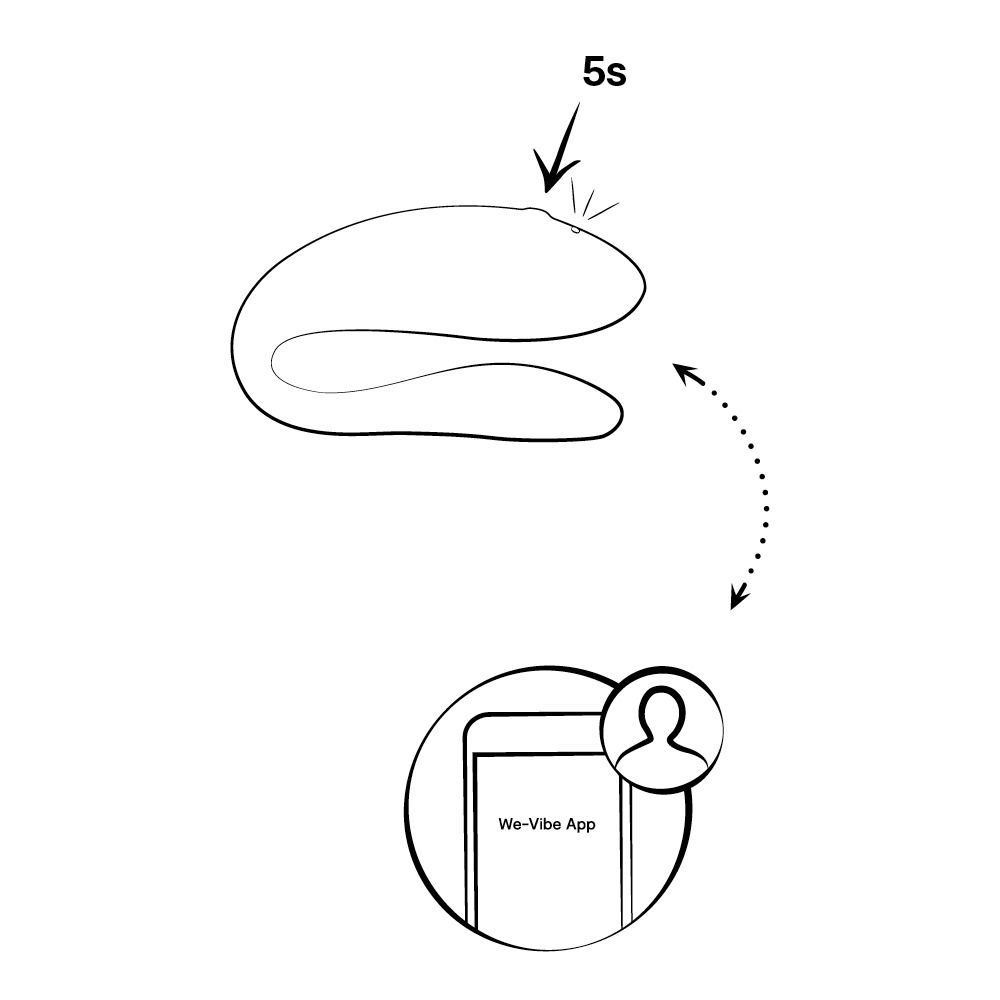 We-Vibe Sync Lite - Vibrator für Paare mit App-Steuerung - Aqua