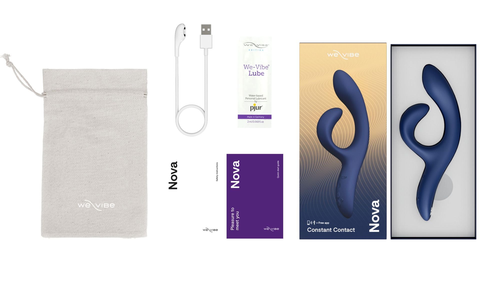 We-Vibe Nova 2 - Doppelvibrator mit App-Steuerung - G-Punkt und Klitoris Stimulation