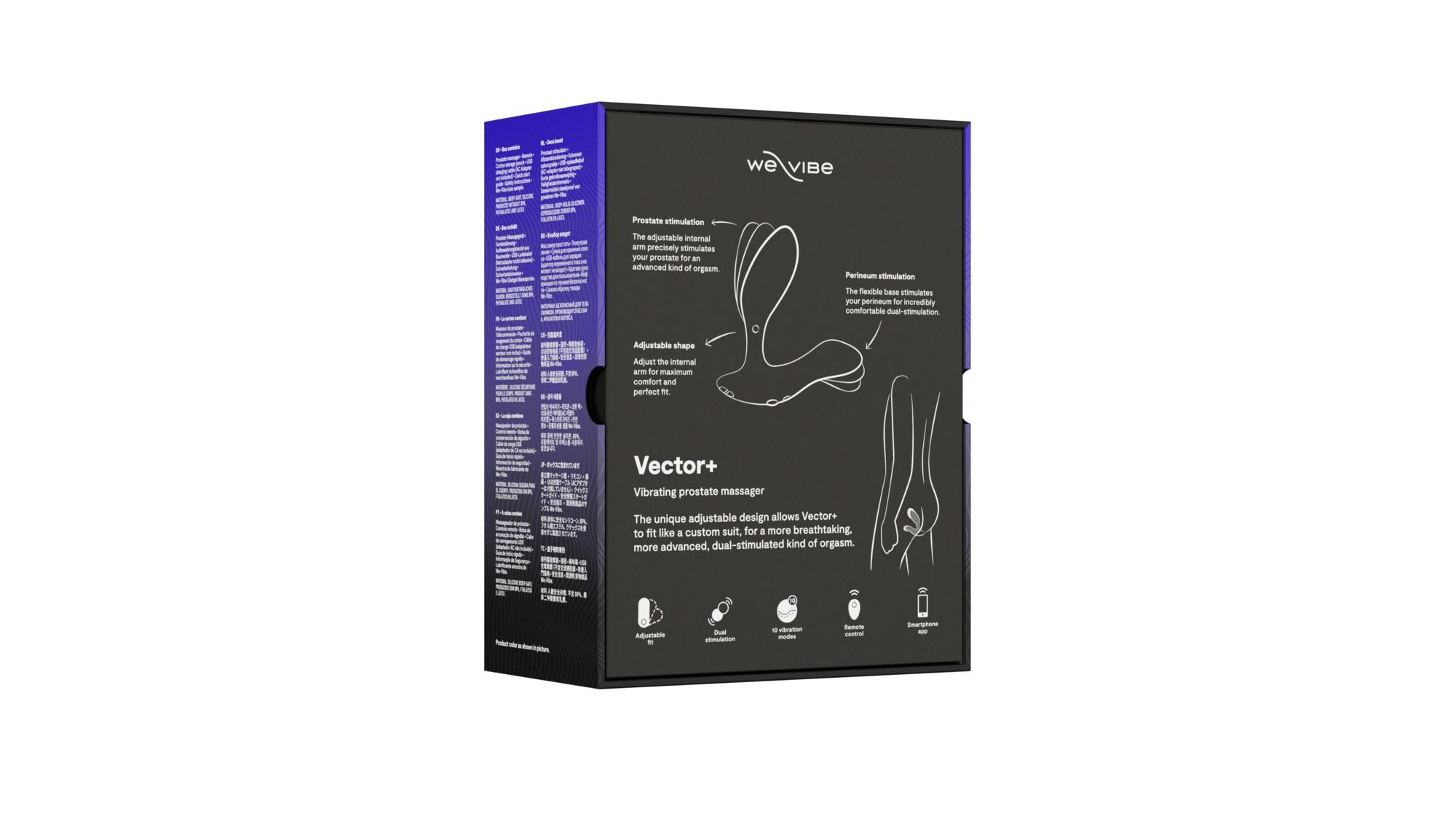 We-Vibe Vector+ - Prostatavibrator mit App und Fernbedienung - Schwarz