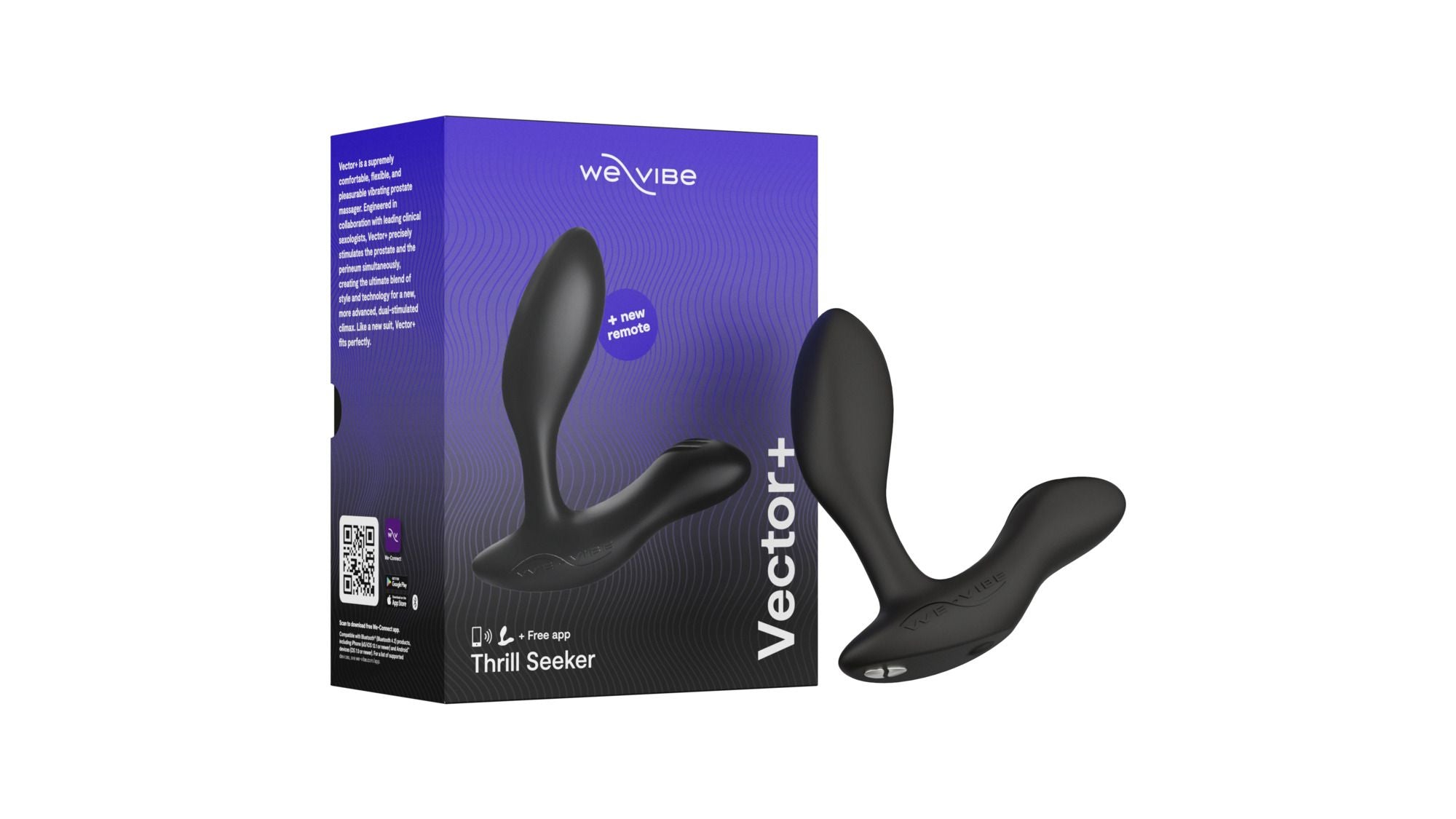 We-Vibe Vector+ - Prostatavibrator mit App und Fernbedienung - Schwarz