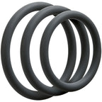 Doc Johnson - OptiMALE 3 Dünne Cockring-Set - Schwarz