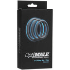 Doc Johnson - OptiMALE 3 Dünne Cockring-Set - Schwarz