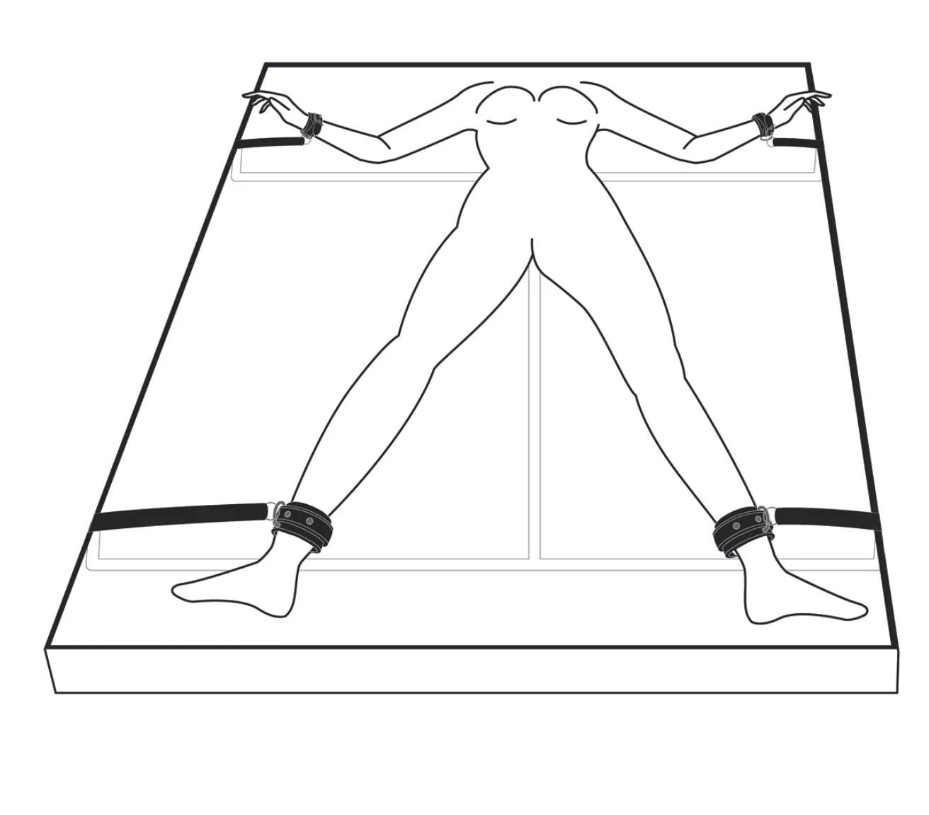 Bedroom Fantasies - Silver Moon Fantasy Play Kit - Bed restraint