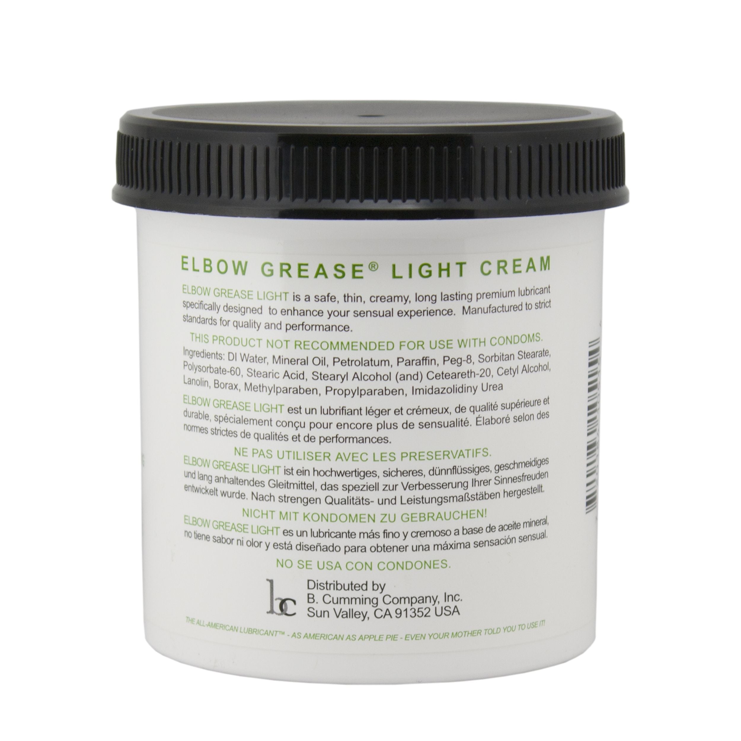 Elbow Grease Light Cream Jar 443 ml, leichte Creme-Textur, unparfümiert