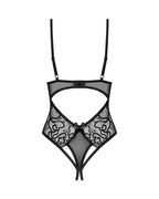 Obsessive - Blomentis Crotchless Teddy - Schwarz