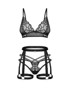 Obsessive - Blomentis Dreiteiliges Set - Schwarz