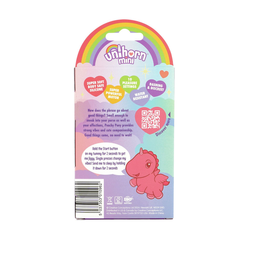 Unihorn - Mini Peachy Pony Vibrator - Einhorn Vibrator mit 10 Geschwindigkeitsstufen