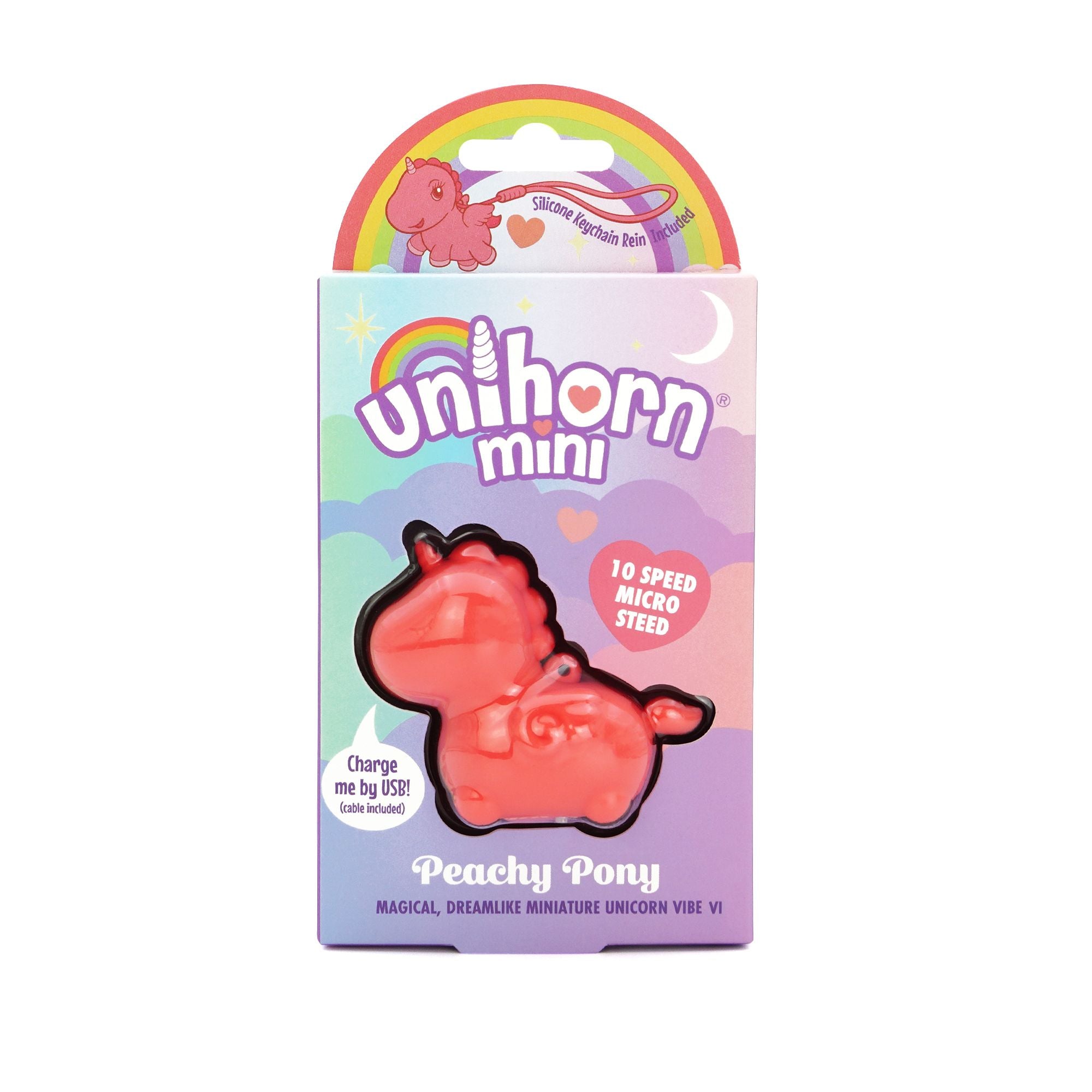 Unihorn - Mini Peachy Pony Vibrator - Einhorn Vibrator mit 10 Geschwindigkeitsstufen