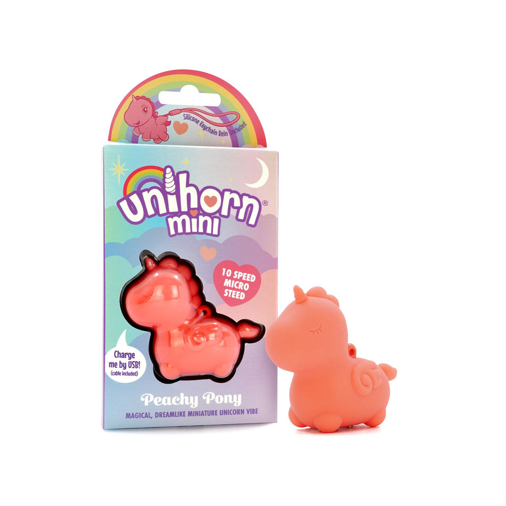 Unihorn - Mini Peachy Pony Vibrator - Einhorn Vibrator mit 10 Geschwindigkeitsstufen