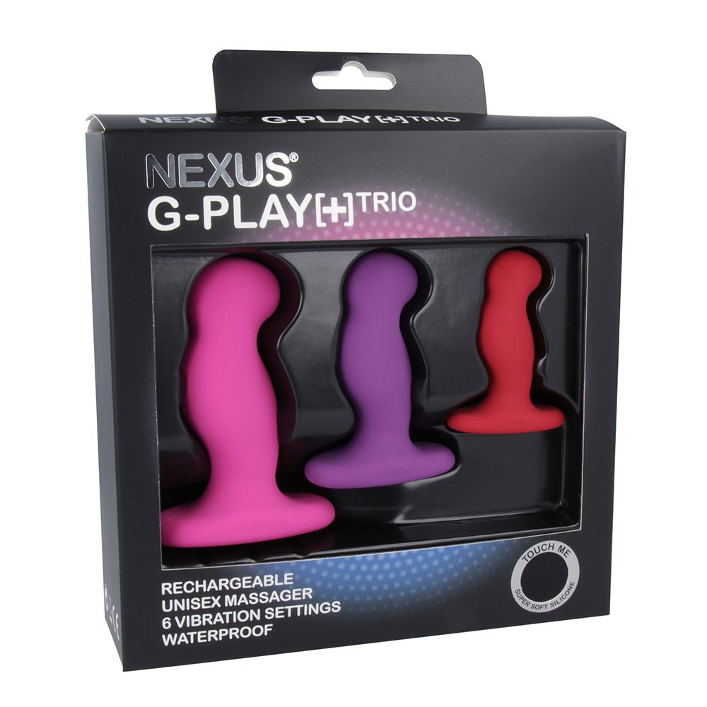 Nexus - G-Play Trio Plus Vibrator Set - Dreiteiliges Unisex-Set mit Bullet-Motor