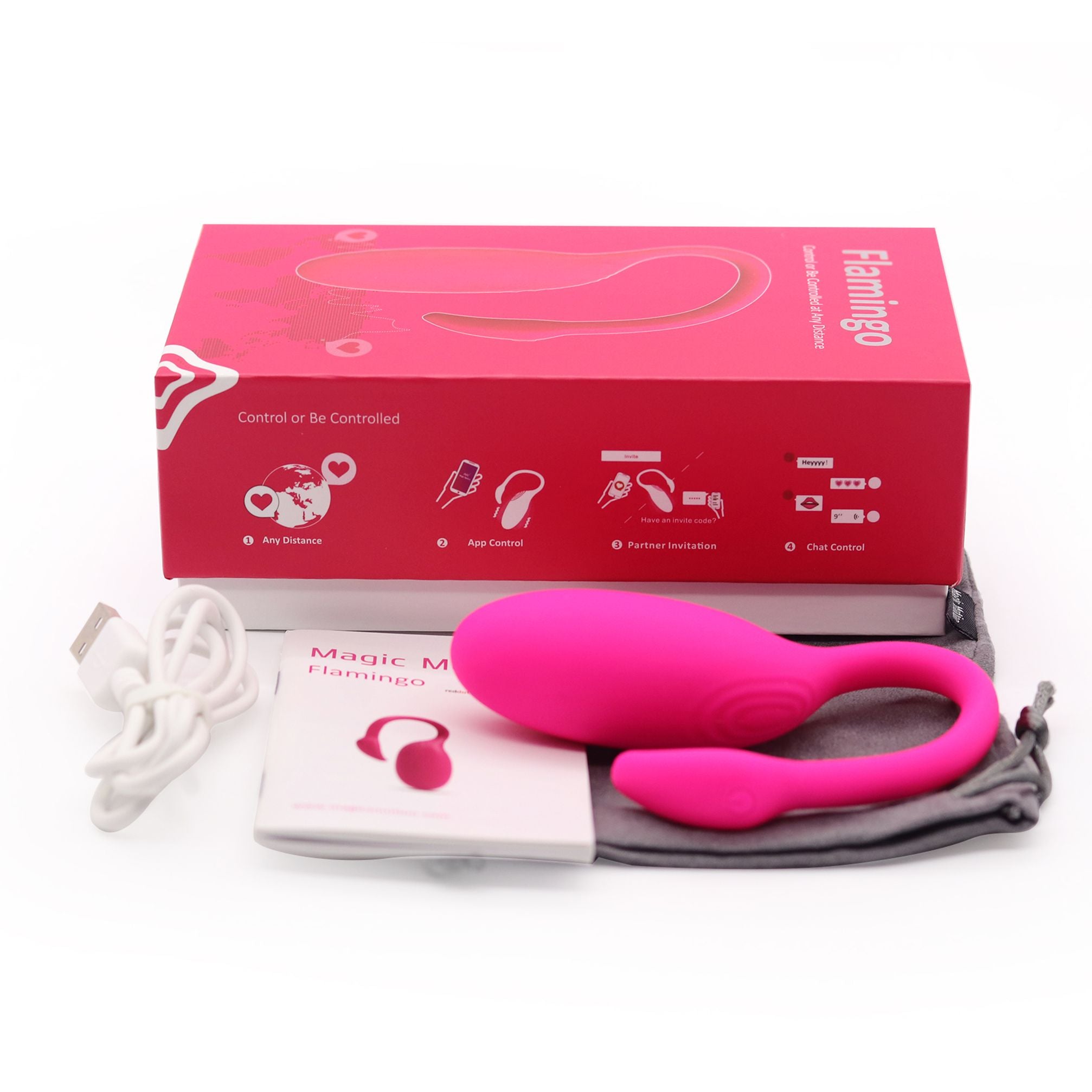 Magic Motion - Flamingo Vibro-Ei - Per App steuerbar mit 7 Vibrationsstufen