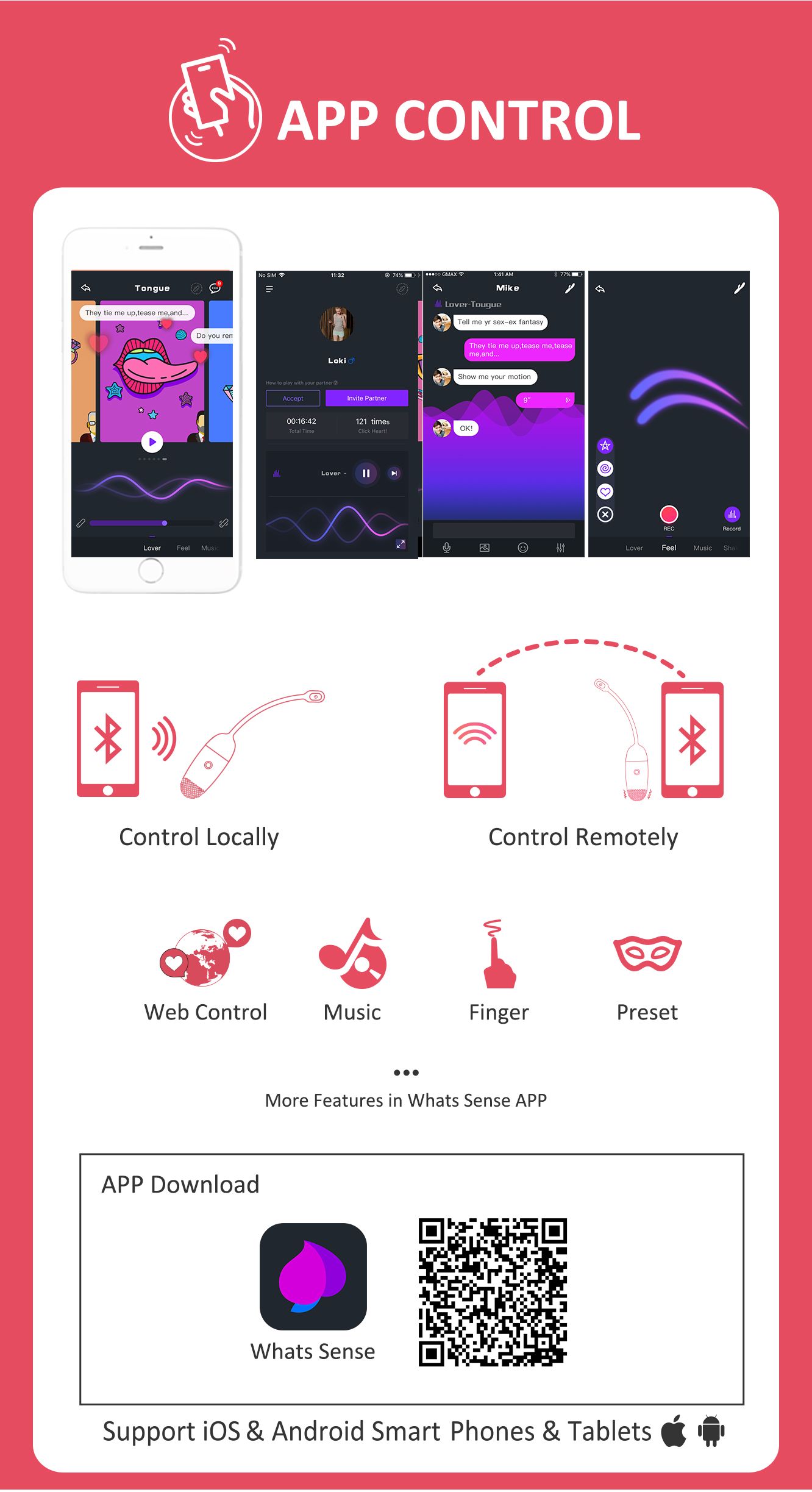 Magic Motion - Vini per App gesteuertes Vibro-Ei - Rosa/Weiß