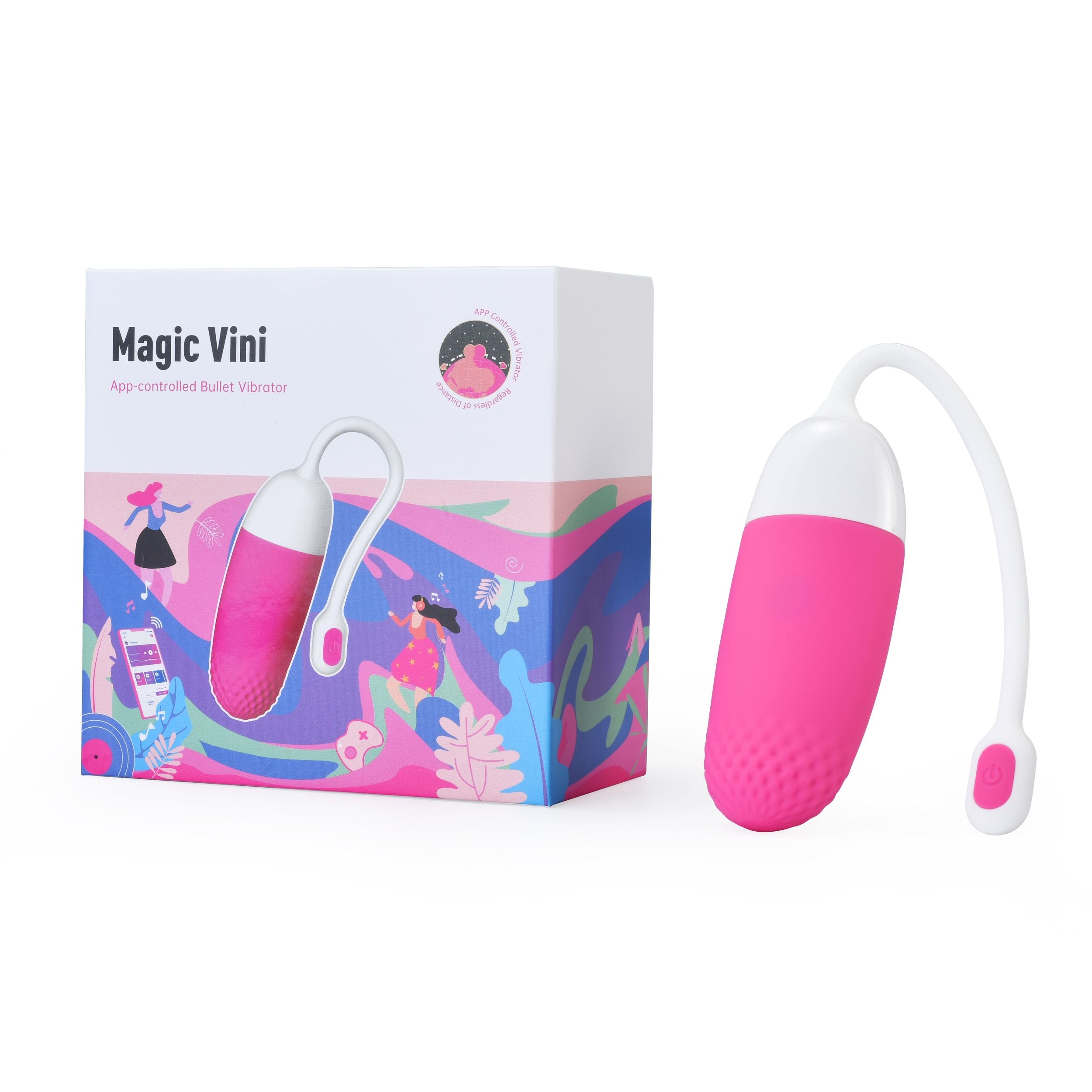 Magic Motion - Vini per App gesteuertes Vibro-Ei - Rosa/Weiß