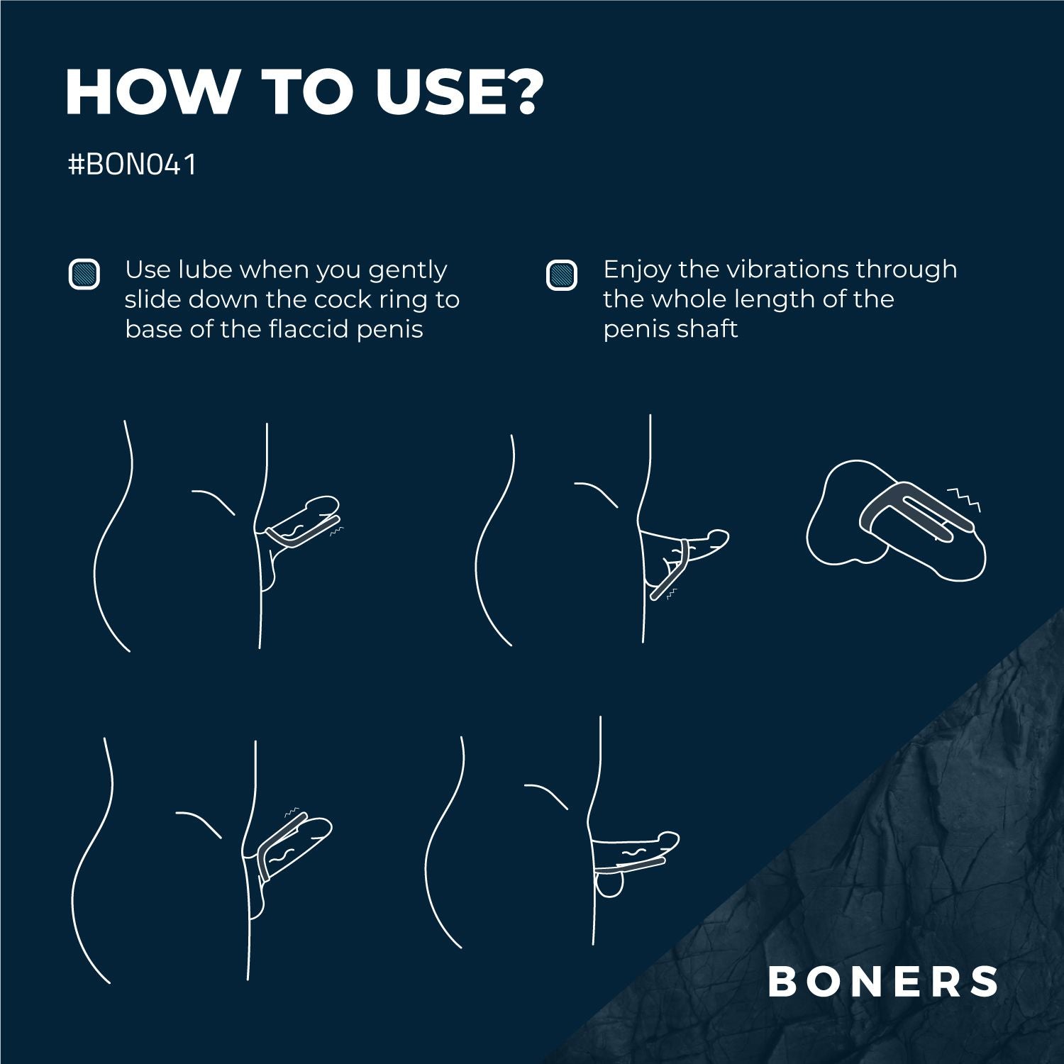 Boners Penisring & Hodenstimulator - Blau