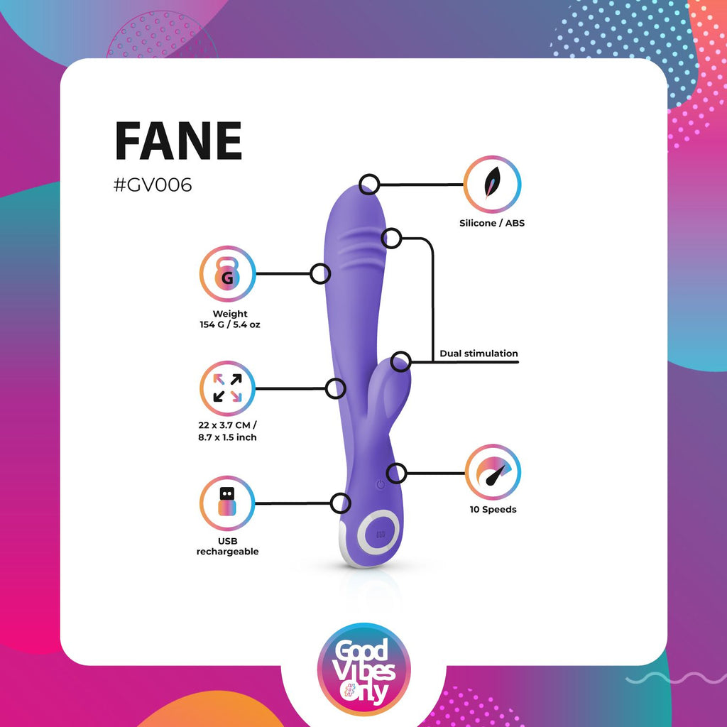 Fane - Rabbit Vibrator - 10 Vibrationsstufen mit LED-Beleuchtung