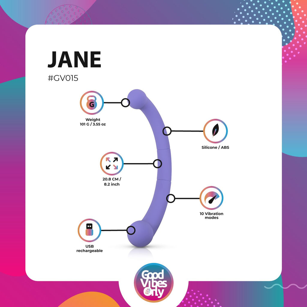 Good Vibes Only - Double End Vibrator - Jane Lila