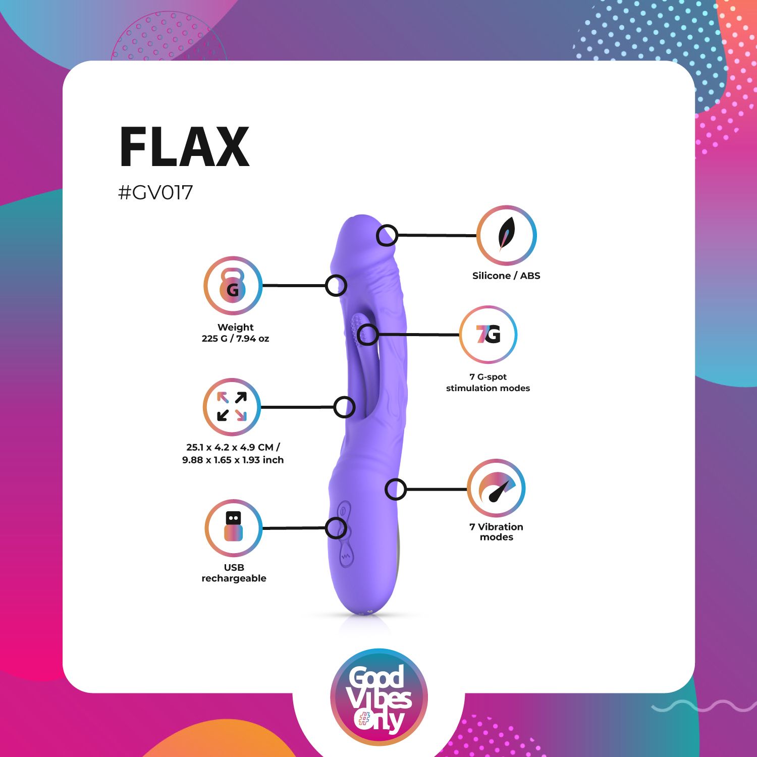 Good Vibes Only - Flax Vibrator mit G-Punkt-Stimulator