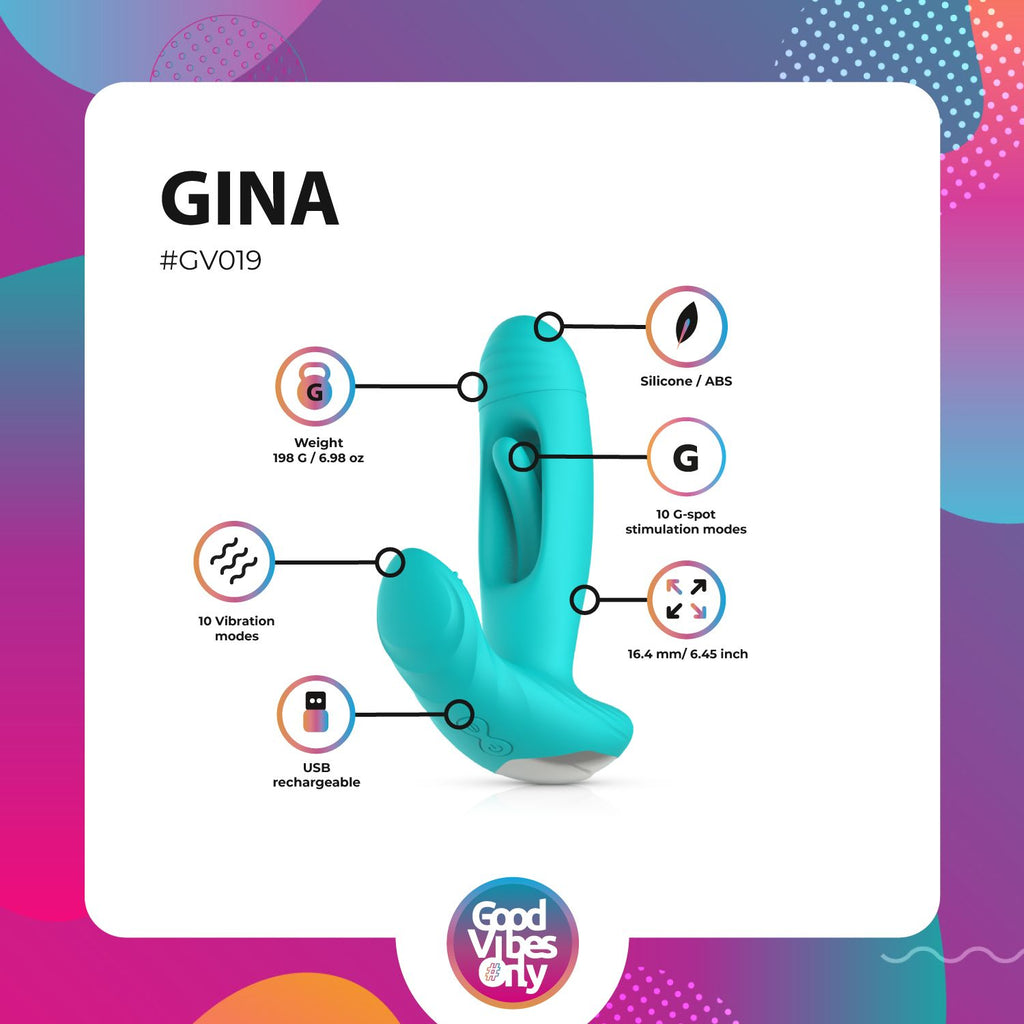 Good Vibes Only - Gina G-Punkt-Vibrator mit Klopffunktion und Klitoris-Stimulator
