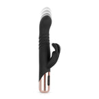Rosy Gold - Rabbit Vibrator mit Stoßfunktion - Schwarzes Silikon
