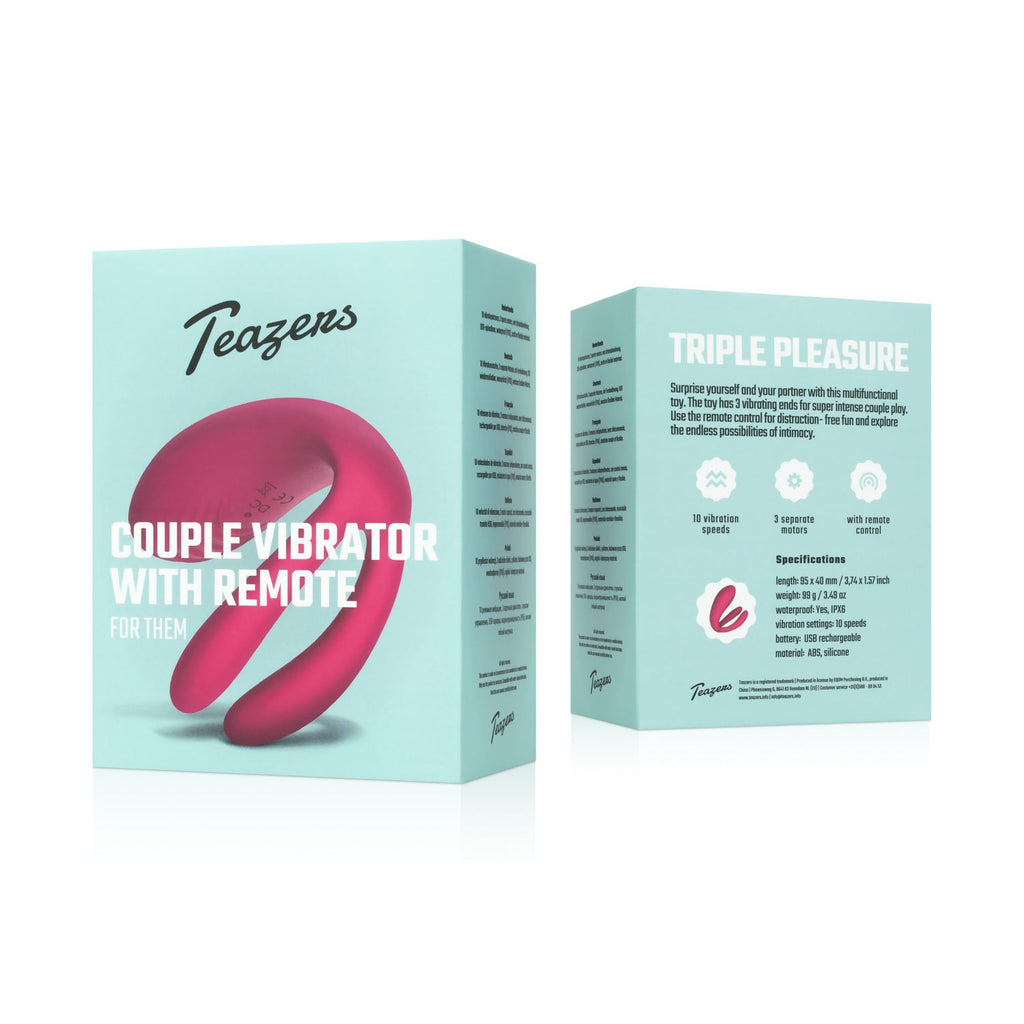 Teazers - Paar-Vibrator mit Fernbedienung - 3 Vibrierende Enden
