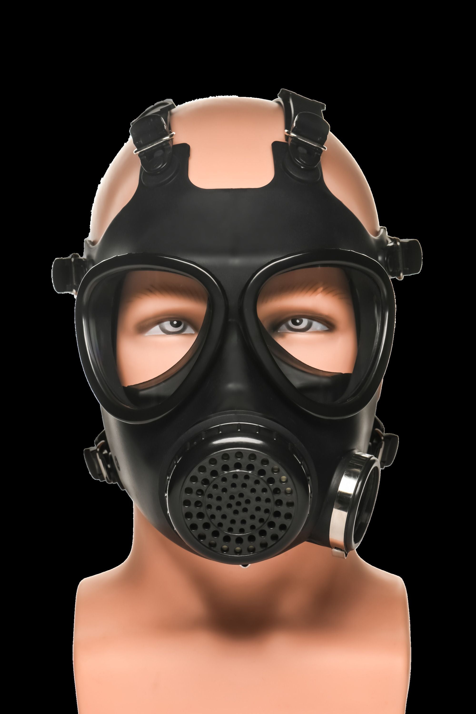 XR Brands - Inhalator-Gasmasken mit Flasche - Schwarz & Weiß